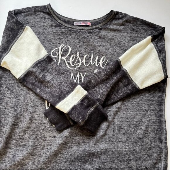 Coco & Tashi Rescue is  my Favorite Breed Graphic Pullover Dog Cat Shirt Sz S - Picture 12 of 16